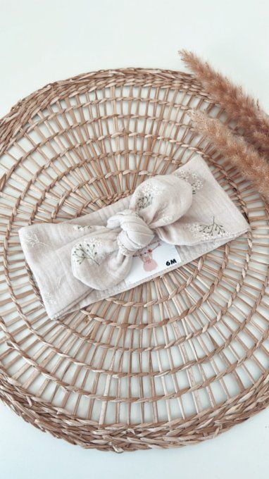 Bandeau noué double gaze